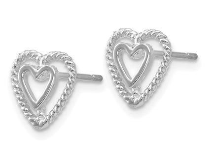 14k White Gold Earrings Style K1411 - Classique Jewelry Inc.