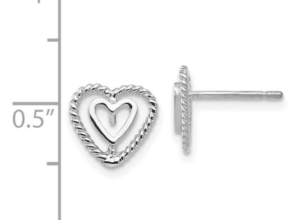 14k White Gold Earrings Style K1411 - Classique Jewelry Inc.