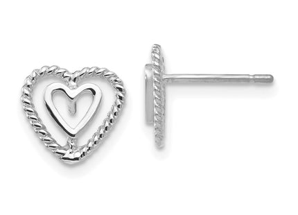 14k White Gold Earrings Style K1411 - Classique Jewelry Inc.