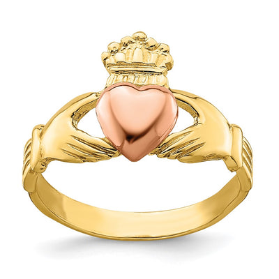 14K gold claddagh ring