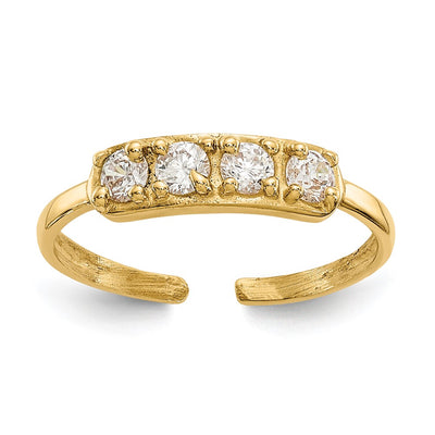 14K gold cubic zirconia ring