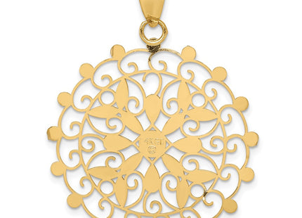 14k Yellow & Rhodium Pendants Style K1547 - Classique Jewelry Inc.
