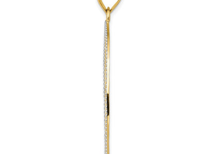 14K white gold pendant, alternate view