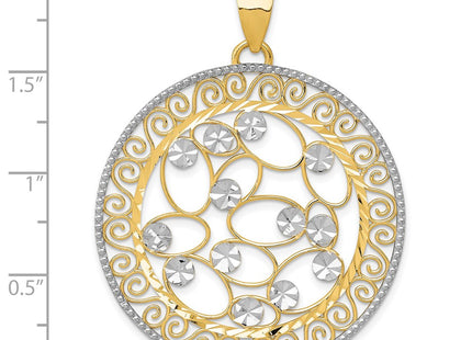 14K white gold pendant, further view