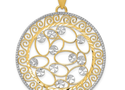 14K white gold pendant