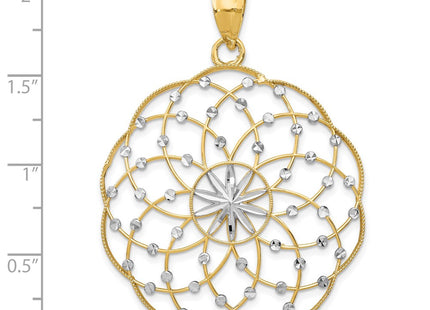 14k Yellow & Rhodium Pendants Style K1551 - Classique Jewelry Inc.