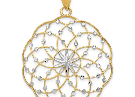 14k Yellow & Rhodium Pendants Style K1551 - Classique Jewelry Inc.