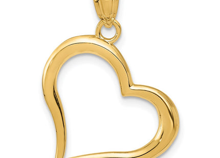 14K gold heart pendant