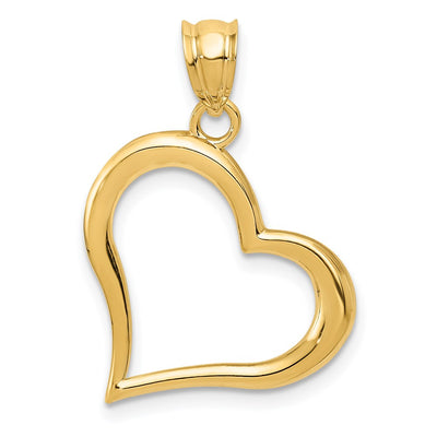 14K gold heart pendant