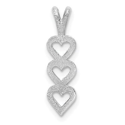 14K white gold heart pendant