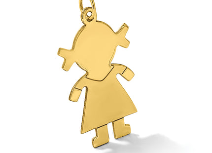 14k Satin Girl Charm