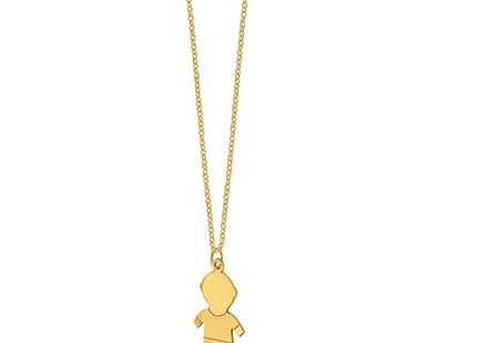 14k Satin Boy Charm