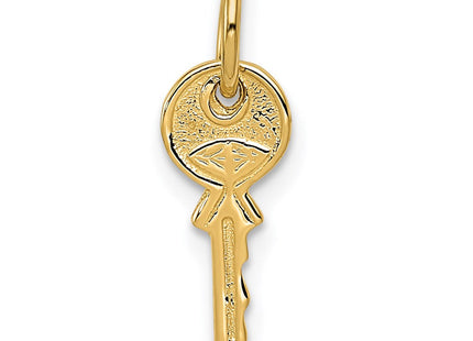 14K Polished 3D Rounded Top Key Charm (Style K1669)