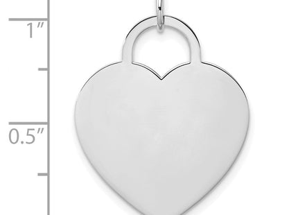 14K White Gold Heart Disc Charm (Style K167)