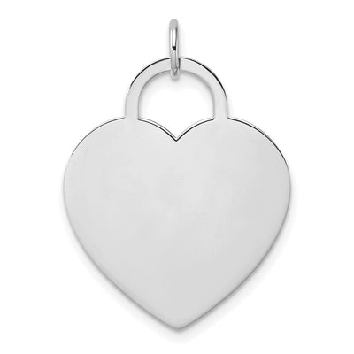 14K white gold disc charm