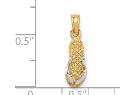 14k Yellow & Rhodium Pendants Style K1857 - Classique Jewelry Inc.