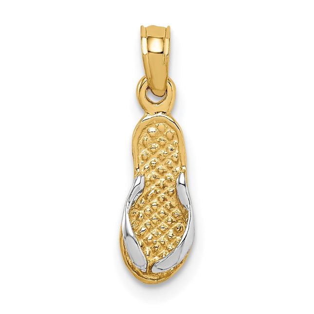 14k Yellow & Rhodium Pendants Style K1857 - Classique Jewelry Inc.