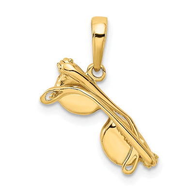 14K Polished Claddagh Pendant, 18 x 12mm