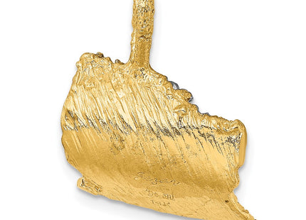 14k Yellow & Rhodium Jewelry Style K1880 - Classique Jewelry Inc.