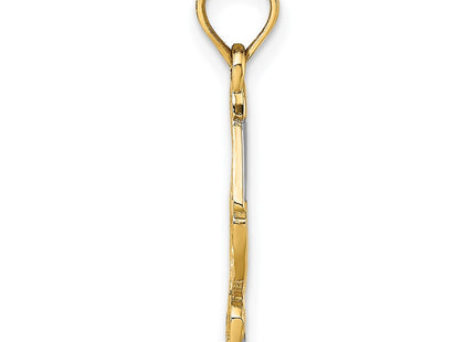 14k Yellow & Rhodium Jewelry Style K1906 - Classique Jewelry Inc.