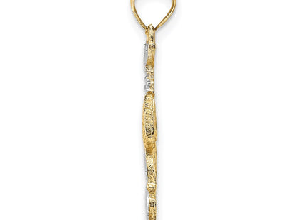 14k Yellow & Rhodium Jewelry Style K1916 - Classique Jewelry Inc.