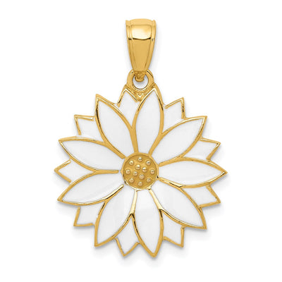 14K gold flower pendant
