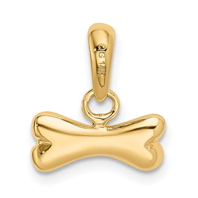14K Dog Bone Pendant