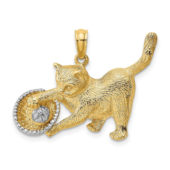 14k Yellow & Rhodium Jewelry Style K1987 - Classique Jewelry Inc.