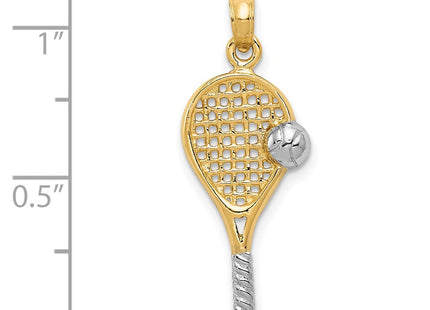 14k Yellow & Rhodium Pendants Style K1995 - Classique Jewelry Inc.