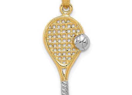 14k Yellow & Rhodium Pendants Style K1995 - Classique Jewelry Inc.