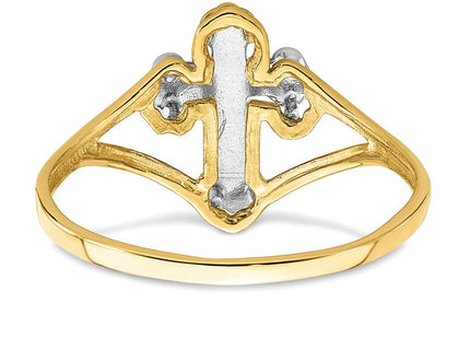 14k Yellow & Rhodium Rings Style K2054 - Classique Jewelry Inc.