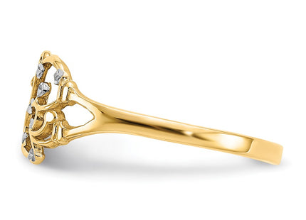 14k Yellow & Rhodium Rings Style K2067 - Classique Jewelry Inc.