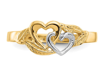 14k Yellow & Rhodium Rings Style K2071 - Classique Jewelry Inc.