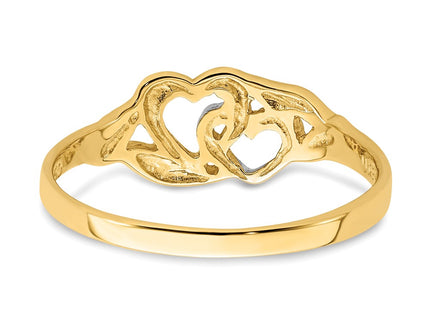 14k Yellow & Rhodium Rings Style K2071 - Classique Jewelry Inc.