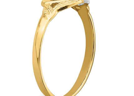 14k Yellow & Rhodium Rings Style K2071 - Classique Jewelry Inc.