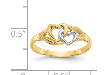 14k Yellow & Rhodium Rings Style K2071 - Classique Jewelry Inc.