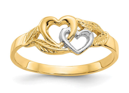 14k Yellow & Rhodium Rings Style K2071 - Classique Jewelry Inc.