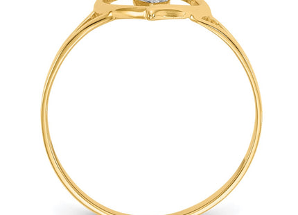 14k Yellow & Rhodium Rings Style K2072 - Classique Jewelry Inc.