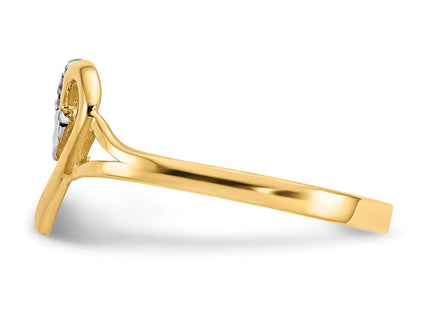 14k Yellow & Rhodium Rings Style K2072 - Classique Jewelry Inc.