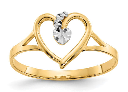 14k Yellow & Rhodium Rings Style K2072 - Classique Jewelry Inc.