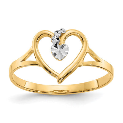 14K gold heart ring