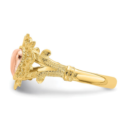 14K Two-tone Heart Ring