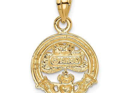 14K gold cross pendant, another view