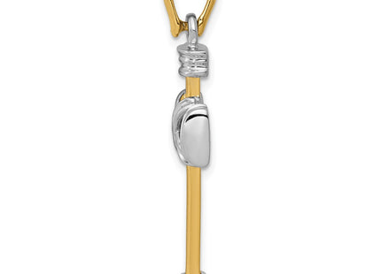 14K gold cross pendant, alternate view