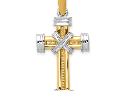 14K gold cross pendant