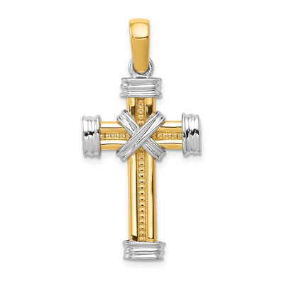 14K gold cross pendant