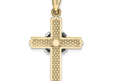 14k Yellow & Rhodium Pendants Style K2174 - Classique Jewelry Inc.