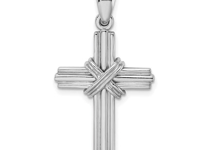 14K white gold cross pendant
