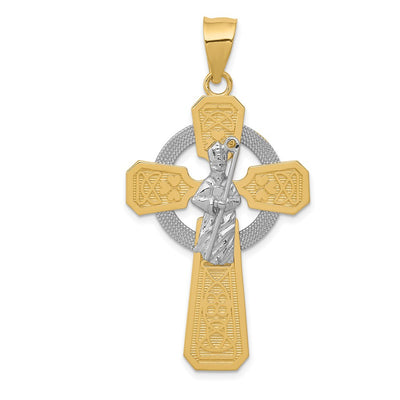 14K gold cross pendant