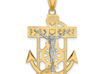 14K gold crucifix pendant